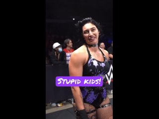 WWE - Mami Rhea Ripley 💜 LOVES scaring the âStupid Kids!â