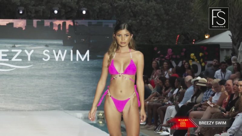 BREEZY SWIM s23 Miami Swim Week Swimwear bikini fashion show 4 K Model Veronika Rajek Clarissa