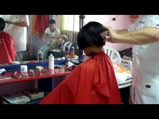 FUNHAIRCUT channel - Woman barbershop buzzcut