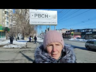 Интервью активистки штабов НОД Саратов-Энгельс Наталии С. рядом с  билбордом РВСН