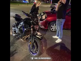 В Курске автомобилист сбил мотоциклиста