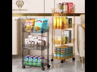 MUENHUI New Design Household Multifunctional Plastic Rolling Storage Cart