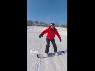 первый раз на сноуборде в Волков insta