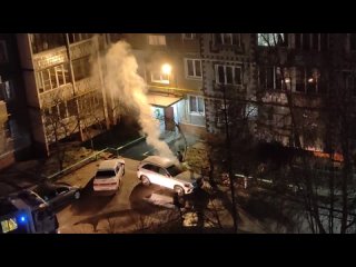 Элитный немецкий внедорожник сгорел минувшей ночью в Иванове