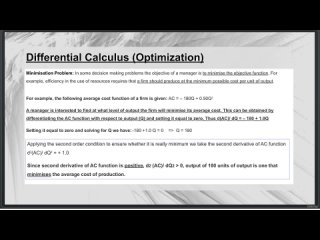 1. Differential Calculus - Finding the Maximum and the Minimum VIDTAG#