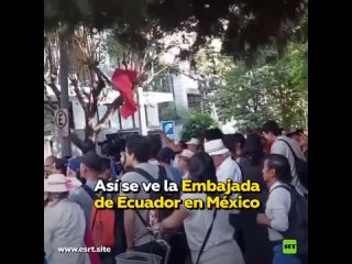 Así se ven los exteriores de la Embajada ecuatoriana en México