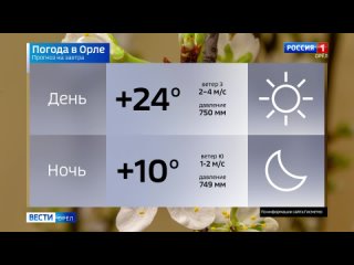 Орловцев ждет жаркий день. Прогноз погоды на 10 апреля