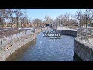 В парке культуры и отдыха имени Т. Г. Шевченко проверяют работу фонтанов после зимы