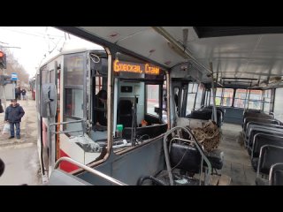 Новосибирск. Трамвай протаранил троллейбус