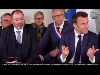 25 Avril 2023. Emmanuel Macron et Franois Braun sont arrivs  Vendme pour nous expliquer comment ils saccagent la
