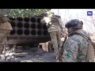 Take a look at the combat operation of heavy flamethrower systems TOS-1 Solntsepyok in the Seversk direction in the zone of a sp