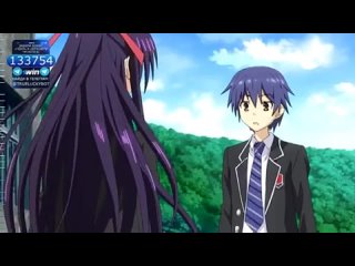 1girl date a live Итука Шиду 1boy отметь меня nude волосы покрывают грудь purple hair скринкап yatogami tooka слышимая речь anim