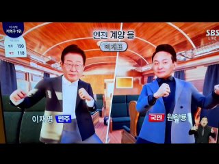 Графика показывающая проценты которые набрали кандидатов на выборах в Южной Корее похожа на ролики из Yakuza 😁