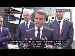 L’Aspirant Napoléon fait l’éloge de “l’économie de guerre“ de la France (00:07): Prez Macron ravi à l’idée d’ injecter davantage