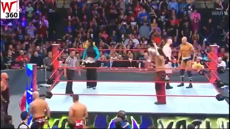WWE Monday Night RAW  - The Hardy Boyz, Cesaro & Sheamus vs Luke Gallows, Karl Anderson & Shining Stars