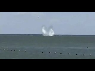 Очевидцы сняли видео спадением военного самолета вморе ивзрывом вСевастополе