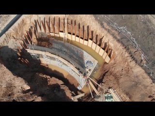 Подготовка для строительства тоннеля под ж_д путями _ автомагистраль Центральная _ Самара _ Russia