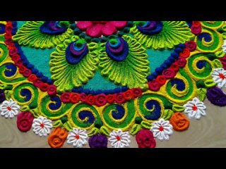 satisfying sand colour designs   Top 7 rangoli #973