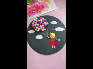 Совместное творчество вместе с детьми: панно аппликация из воздушного пластилина