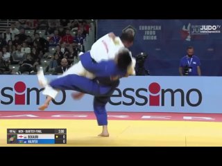 Полуфинал чемпионата Европы: Elcan Hacyev, 90 kg