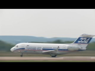 Полёт самолета Ту-334 на авиасалоне МАКС