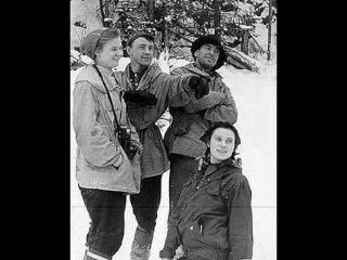 Одна из пocледниx фотографий загадочно погибшей группы Дятлова. Северный Урал. 1959 г.
