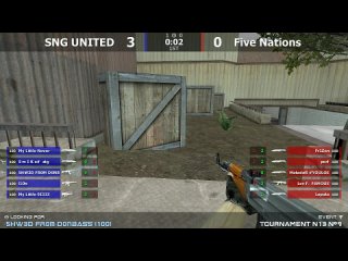 Финал турнира по cs 1.6 от проекта Tournament N-13 Five Nations -vs- SNG UNITED @ by kn1fe /2map