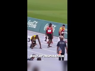 Kirk Wint, a Jamaican Special Olympics athlete, ran the 50-meter dash using only his arms and won the silver medal at the @