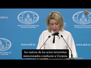 Declaraciones clave de la portavoz del Ministerio de Asuntos Exteriores de Rusia, María Zakharova, en la sesión informativa: