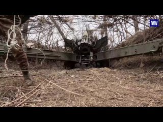 Combat work of artillery crews and FPV drone operators