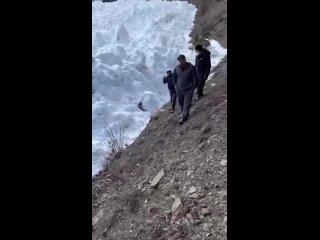 Жители села Эльбок в Дагестане на границе с Грузией оказались в снежной ловушке. Из-за сильного снегопада на дорогу сошла лавина