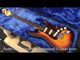 Fender 70th-Anniversary American Professional II Stratocaster Electric Guitar with Rosewood Fingerboard - Comet Burst