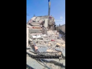 Дом семьи Абу Накера в Рафаhе подвергся бомбардировке израильскими военными самолетами.