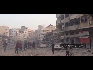 🇵🇸🪖🇮🇱 Nuevas imágenes muestran la destrucción masiva cerca del cruce de Al Abás y la calle Abu Jasir, en el barrio del hospital