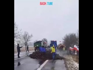 🇵🇱 Поляки восстали против украинцев: заваливают дороги шинами, вываливают зерно из украинских фур