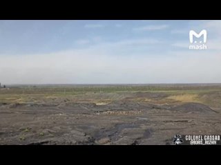 Работа ударных вертолетов армейской авиации РФ.