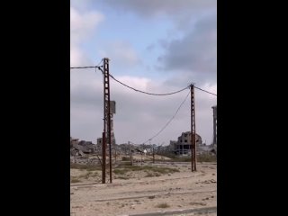 Footage shows the destruction caused by Israeli shelling west of the Nuseirat Camp in the central Gaza Strip