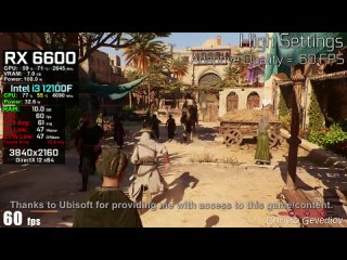 Christo Gevedjov Assassins Creed Mirage - RX 6600 | 4K, 1440p, 1080p - Ultra High, High Settings | i3 12100F