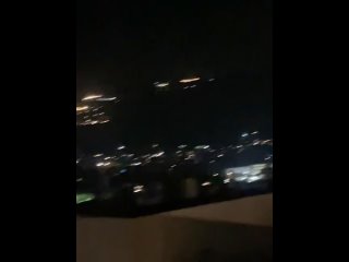 Misiles iraníes en el cielo de la ciudad de Minya, en el norte del Líbano