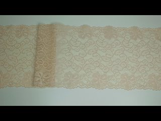 Кружево не эластичное. Производитель: LAUMA Fabrics(Латвия). Цвет: беж. Ширина: 21 см. Артикул: КНЭ-2119.