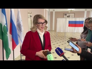 В КБГУ на избирательном участке №147 проголосовала Председатель Парламента КБР Татьяна Егорова