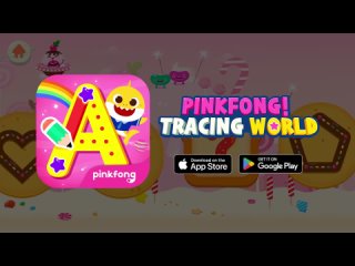 🍫Valentines Day with Baby Shark⎪Shall We Draw a Heart with Candies⎪Pinkfong ABC Tracing World App