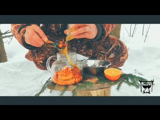 Облепиховый чай на финской свече и шницель#sea buckthorn tea on a Finnish candle and schnitzel#мясо