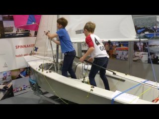 Cadet simulator at the RYA Dinghy Show 2019