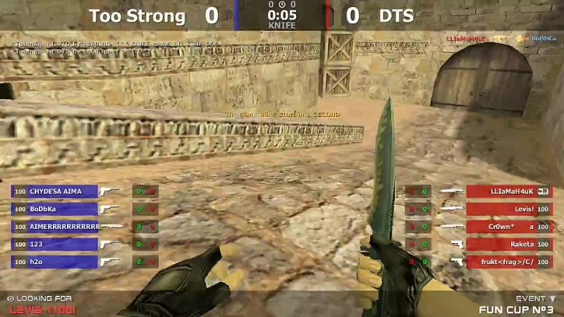 Stream cs 1.6 // DTS -vs- Too Strong // quarterfinal from Fun Cup #3 @ by kn1fe