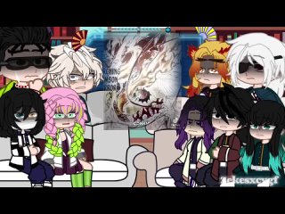 Past Hashira react to Tanjiro and Yoriichi  Demon Slayer  Gacha club  Part 1