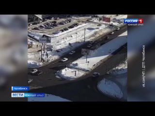 Женщина-водитель чуть не устроила ДТП на обновленном перекрестке в Челябинске