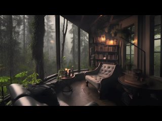 Chill Reading Corner In A Rainy Day