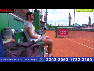 Теннис.  Карен Хачанов -  Франсиско Черундоло. ATP1000  Монте-Карло. 10 апреля 2024.