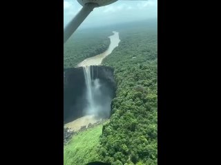 Kaieteur falls in Guyana, considered about 4 times larger than Niagara falls.
